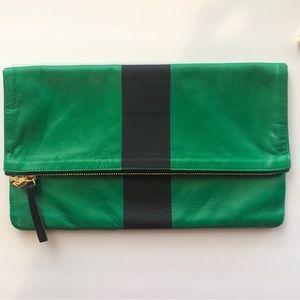 Clare V. Leather Foldover Clutch